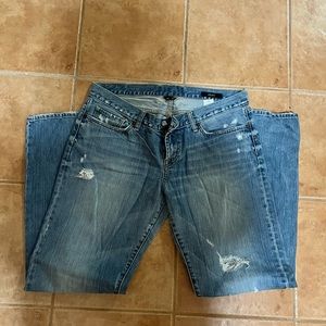 Women’s lucky brand jeans Riley lightly distressed light blue 14/32